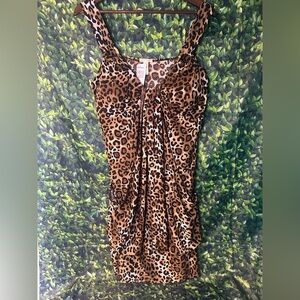 Caren Sport Leopard Print Midi Dress